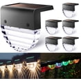 thumbnail image 1 of Solar Deck Lights Outdoor 6 Pack, 2 Modes LED Solar Fence Lights Waterproof, Garden Solar Decorative Lights for Patio, Post, Step, Stair, Pathway and Yard, Warm White/Color Changing, 1 of 10