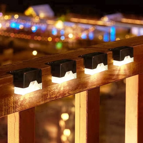 Tapvos Solar Deck Lights Outdoor 8 Pack Solar Step Light Waterproof Led Light for Outdoor Stairs Step Fence Yard Pathway and Patio