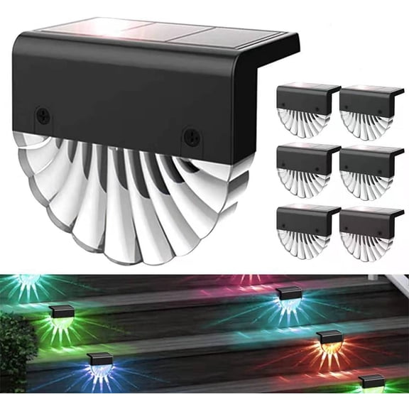 Solar Deck Lights Outdoor, Outdoor Lighting Backyard Decor Outside Step Lights Garden Post Fence Lights (4 PCS)