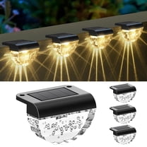 Solar Deck Lights Outdoor, Solar Step Lights Waterproof for Outside, Yard, Patio, Garden, Pool, Railing, Stairs, Fence (Warm White)