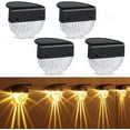 thumbnail image 1 of Solar Deck Lights , Solar Step Lights Outdoor Waterproof ， Solar Fence Lights for Stairs, Paths and Porches,, Yards and Garden, Warm White Color Changing Lighting, 1 of 6
