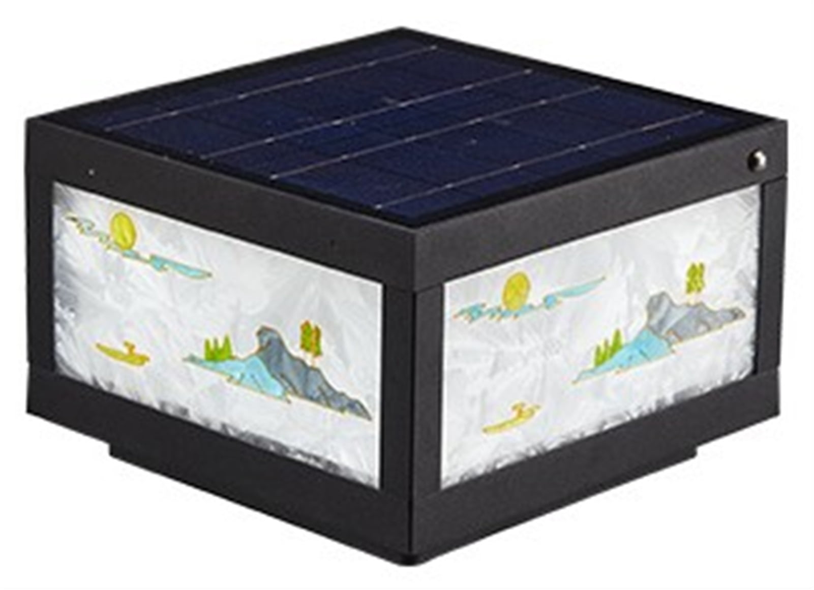 Solar Deck Post Lights Outdoor 2 Modes LED Deck Fence Cap Lights ...