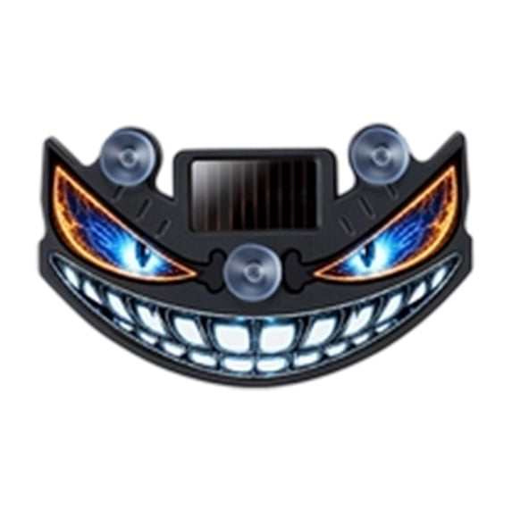 Solar Demon Eye LED Car Window Light, Devil Eye Light for Windshield Suction Cup Dynamic Windshield Ambient Lamp Solar and USB Powered Lights for SUV, Truck,Van,RV
