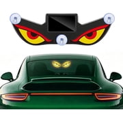 Solar Demon Eye LED Car Window Light, Devil Eyes Light for Windshield & Cars, Dynamic Big Eye Lights with Sensor, Demon Eyes for Car, Wireless USB-C Rechargeable 5 Modes 1, Red Yellow