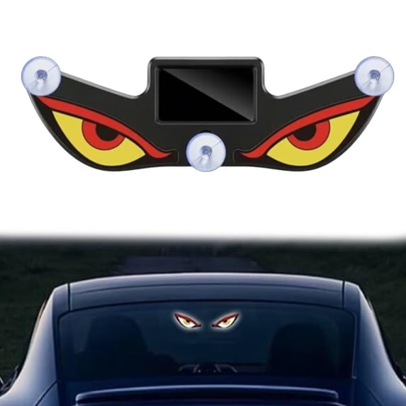 Solar Demon Eye LED Car Window Light, Glowing Eye Sticker Lamp , Night Atmosphere Lamp for Car SUV Exterior Accessories