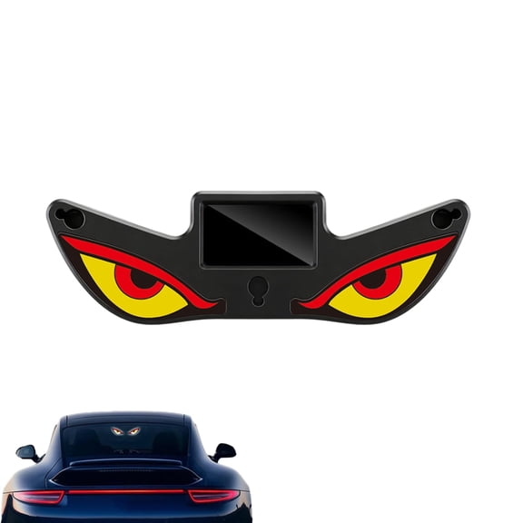 Solar Demon Eye LED Car Window Light, Solar Powered Devil Eyes Car Sign, Dynamic LED Rear Window Ambient Decoration, Activated Flashing & Breathing Modes, Cool Auto Accessories