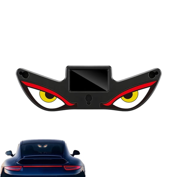 Solar Demon Eye LED Car Window Light, Solar Powered Devil Eyes Car Sign, Dynamic LED Rear Window Ambient Decoration, Activated Flashing & Breathing Modes, Cool Auto Accessories