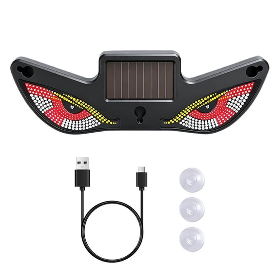 Solar Demon Eye LED Car Window Light, Solar Powered Devils Eyes LED Car Light, Waterproof Devil Eyes Light Cup Dynamic Windshield Lamp for SUV, Truck,Van,RV - Color B