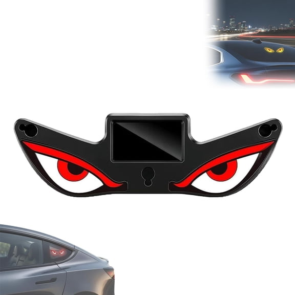 Solar Demon Eye LED Car Wireless Window Light, Type-C Rechargeable Solar Warning Light, Motion Activated LED for SUV, Truck, Van，RV