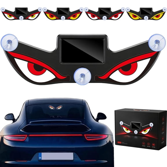 Solar Demon Eye Led Car Window Light, Solar & USB Car Strobe Warning Light for Windshield/Rear Window, Waterproof Safety Flasher for SUV, Truck, Van