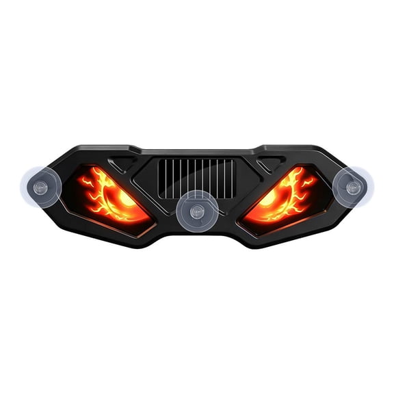 Solar Demon Eye Led Car Window Light, Suction Cup Night Dynamic Cars Windshield Animated Led Ambient Light, Rechargeable Waterproof Warning Lights for SUV,Truck,rv Cars Side/Rear Window
