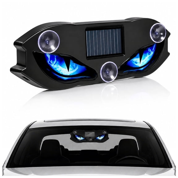 Demon Eye Led Car Window Light Devil Eyes Solar USB Rechargeable Wireless Dynamic Lamp with Suction Cup