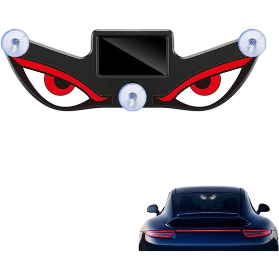 Solar Demon Eyes LED Car Window Light, Animated Windshield Glow, USB Rechargeable, Wireless Suction Cup Ambient Decor for SUV Truck RV