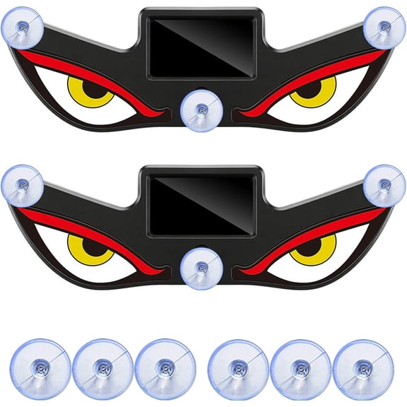 Solar Devil Eyes Car Sign - 5 Modes, Demon Eye Led Car Window Light with Vibration & Light Sensor, Animated Devils Eyes Led Cars Lights for Windshield & Rear Window, Suction Mount (#5)
