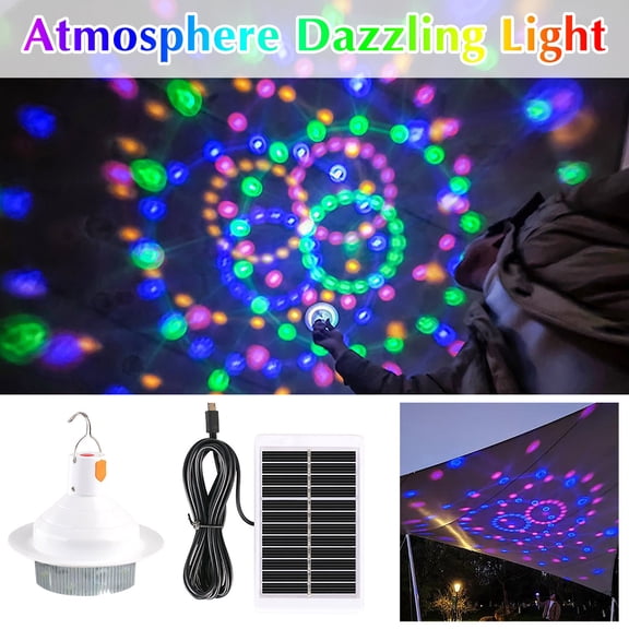 Solar Disco Ball String Lights,Magic Ball Outdoor Patio Decorative Lights,Hanging Waterproof Color Changing Party Lights,Ideal for Wedding,Birthday and Family Parties