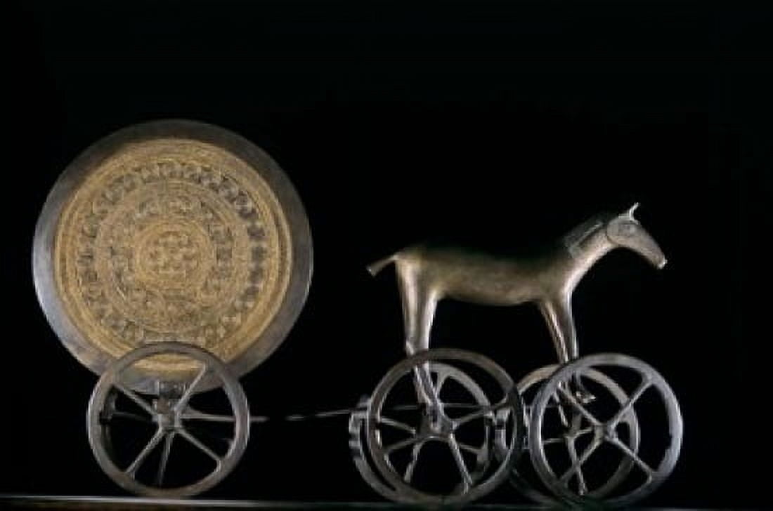 Solar Disk with Chariot and Horse Replica Canvas Art - Kenneth Garrett DanitaDelimont (36 x 24)