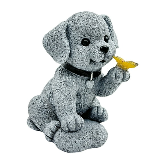 Solar Dogs Garden Statue Outsides Decorations Puppy Ornaments with Solar Lights Yard Art Birthday Gifts Funny Solar Dogs