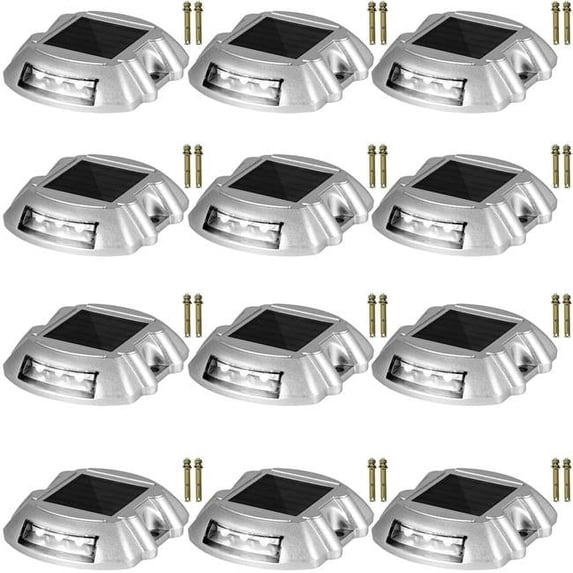 Solar Driveway Lights, Bright White - Pack of 12