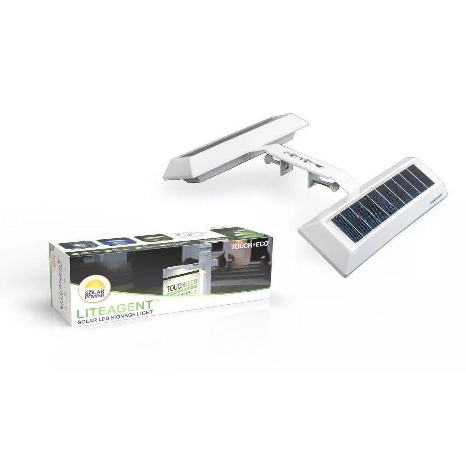 Dual Solar LED Sign and Post Light with Adjustable Mounting Bracket