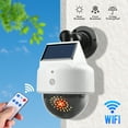 thumbnail image 1 of Solar Dummy Fake Camera Security Outdoor,DFITO Solar Powered Simulated Surveillance Cameras with Flashing Red LED Light/CCTV Sticker, 1 of 9