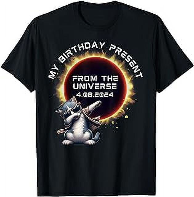 Solar Eclipse 2024 Birthday Present 4.8.24 Totality Universe TShirt