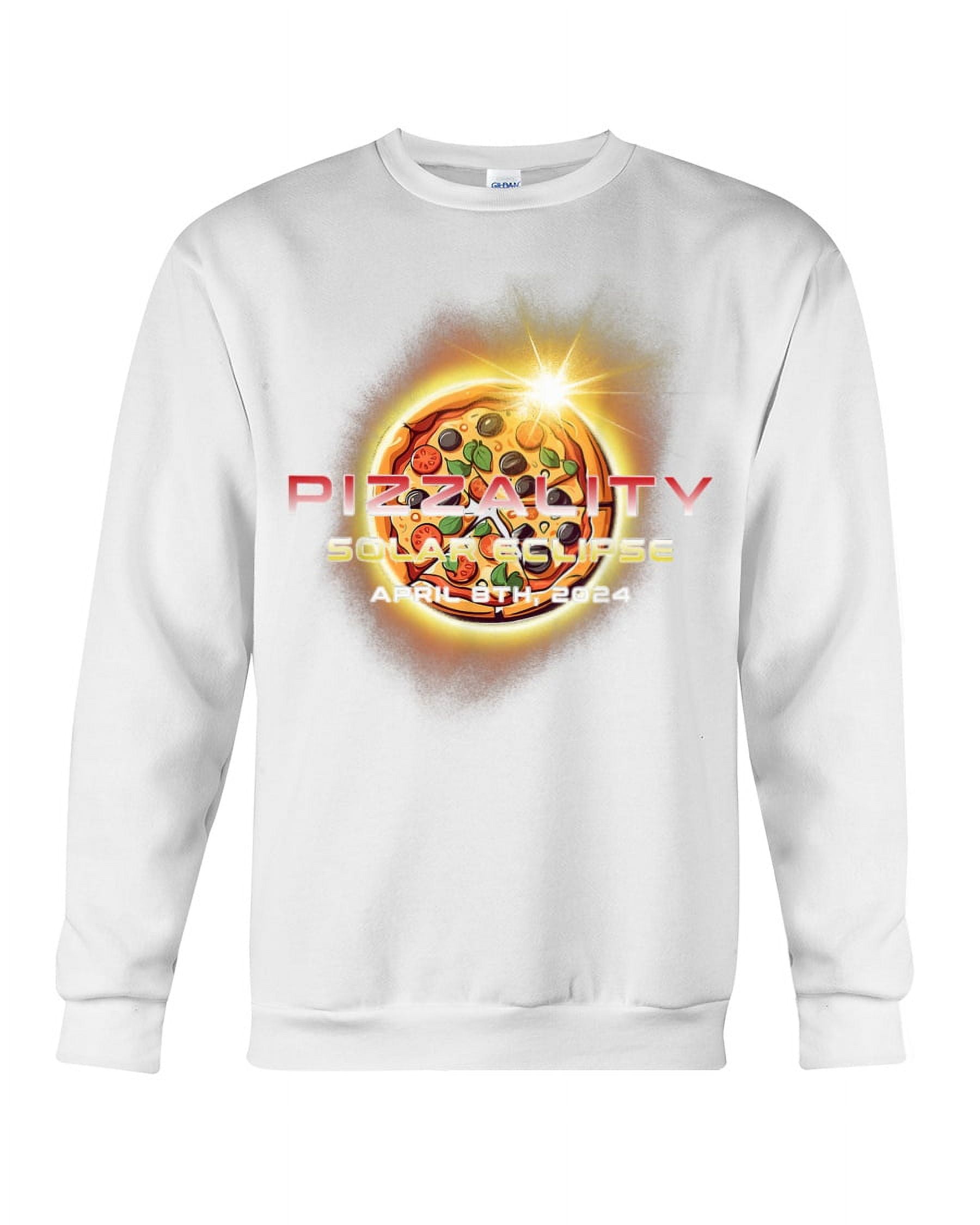 Solar Eclipse 2024 Pizzality Funny Eclipse 2024 Pizza Sweatshirt
