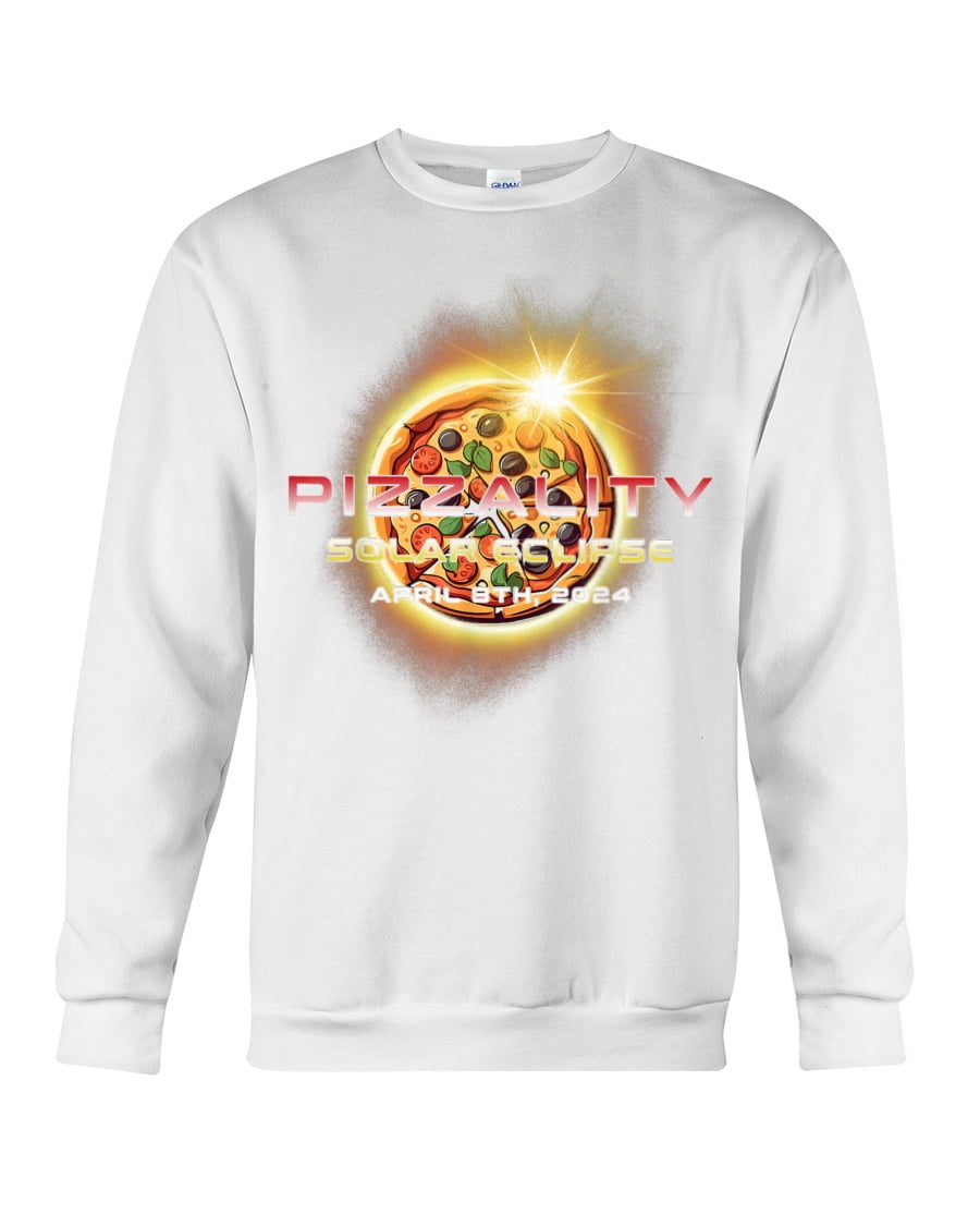 Solar Eclipse 2024 Pizzality Funny Eclipse 2024 Pizza Sweatshirt