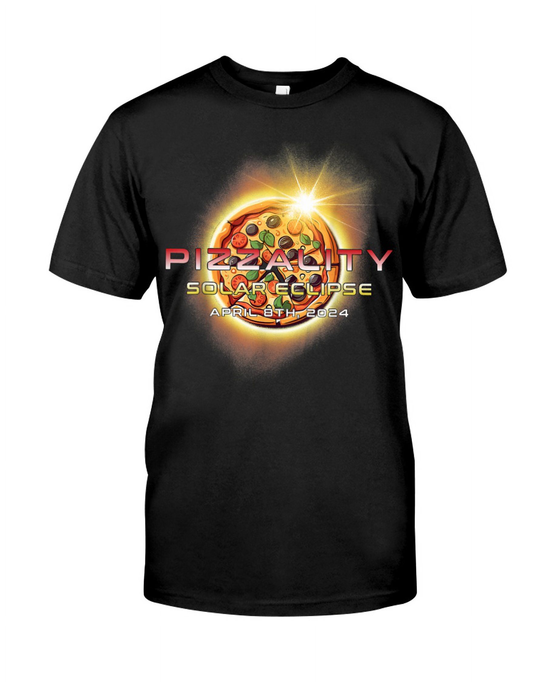 Solar Eclipse 2024 Pizzality Funny Eclipse 2024 Pizza TShirt