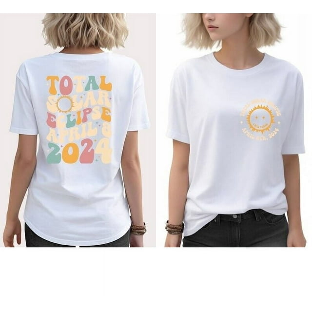 Solar Eclipse 2024 Shirt, April 8th 2024 Shirt Eclipse Event 2024 White