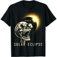 Solar Eclipse 2025 Shirt Total Eclipse April 8th 2025 Skull TShirt