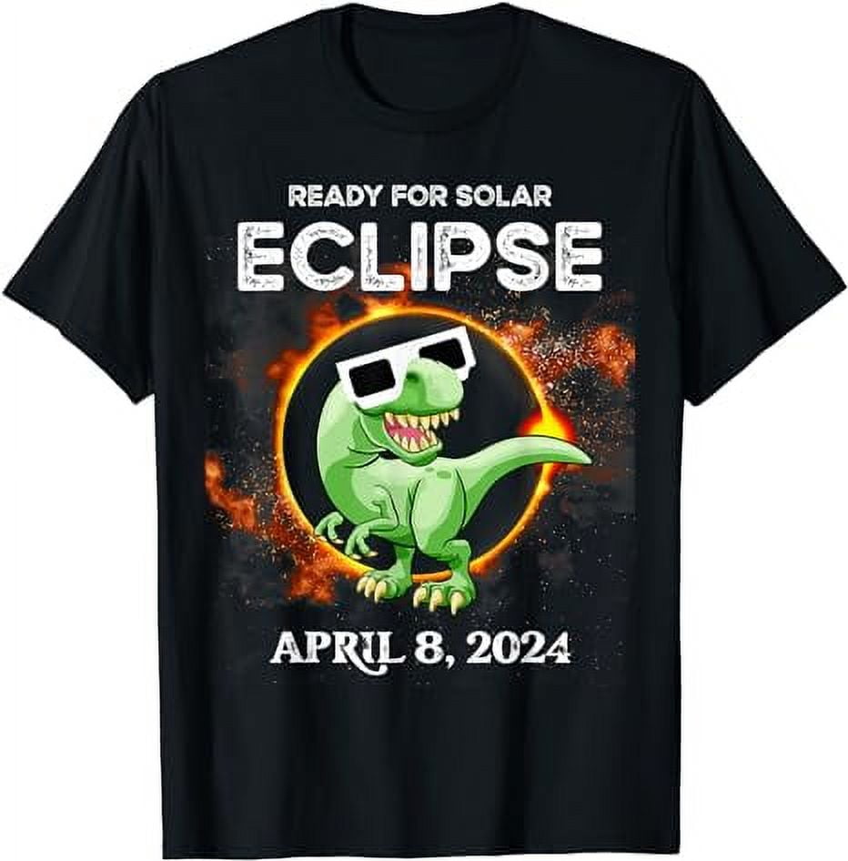 Solar Eclipse 2024 T-Rex Wearing Solar Eclipse Glasses kids T-Shirt ...