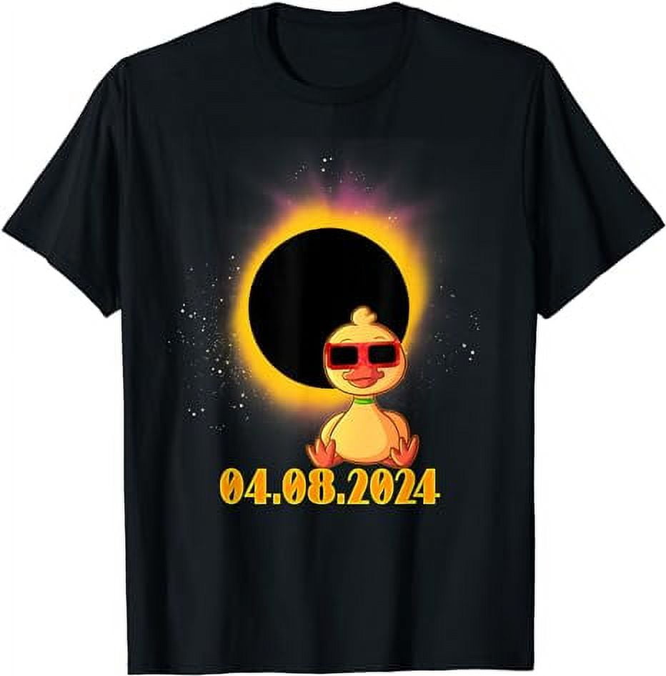 Solar Eclipse 2024 TShirt Duck Wearing Solar Eclipse Glasses T-Shirt ...