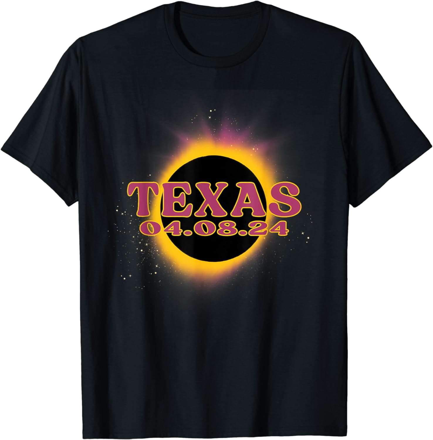 Solar Eclipse 2024 Texas America Totality Event Cotton TShirt
