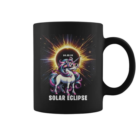 Solar Eclipse 2024 Total Eclipse April 8Th 24 Unicorn Coffee Mugs