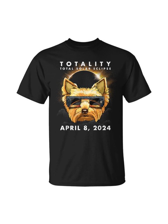 Solar Eclipse 2024 Yorkshire Terrier Dog TShirt