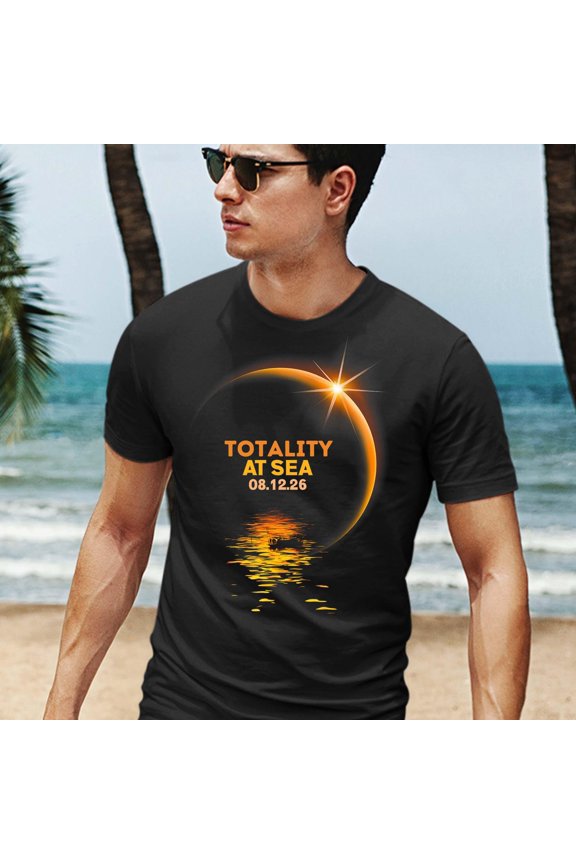 Solar Eclipse 2026 Cruise Shirt Totality At Sea Astronomy Tee