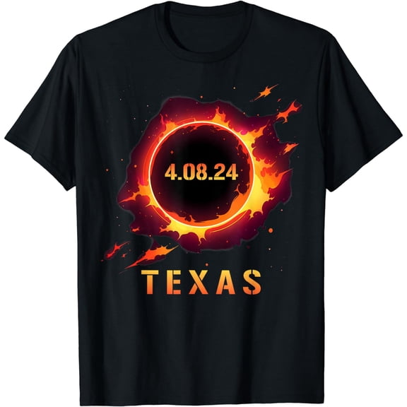 Solar Eclipse 4.08.24 Texas Totality Event 2024 Souvenir T-Shirt