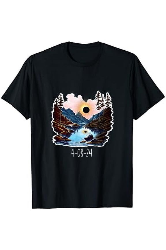 Solar Eclipse 4 08 24 Total Eclipse Outdoors Camping Hiking T-Shirt
