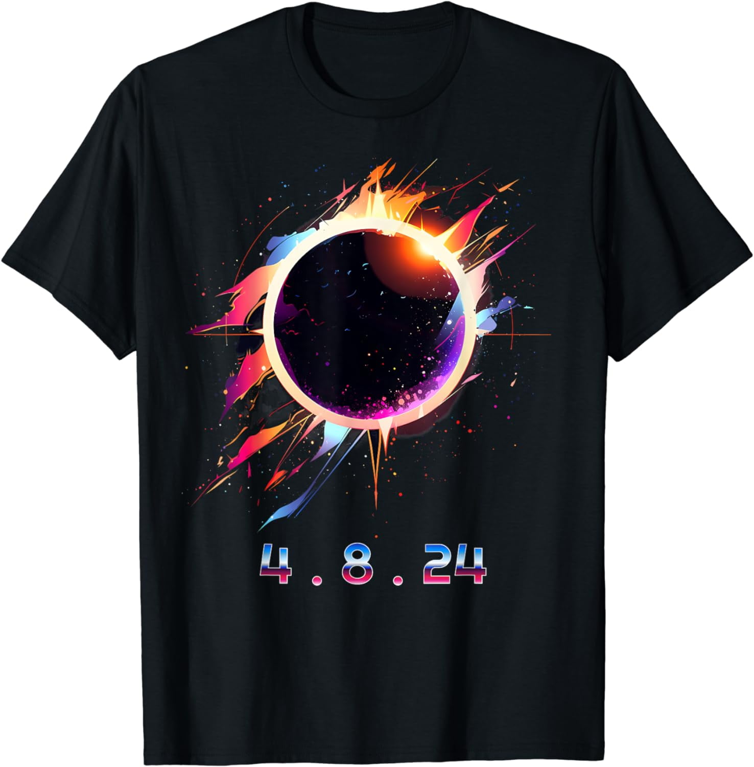 Solar Eclipse 4.8.24 Totality Event 2024 Souvenir Graphic Cotton T