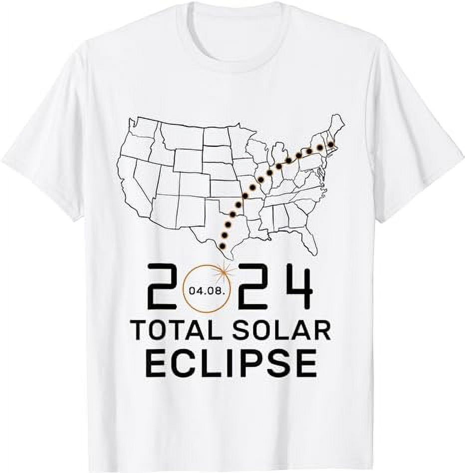 Solar Eclipse April 8 2024 Usa map Total Solar Eclipse 2024 TShirt