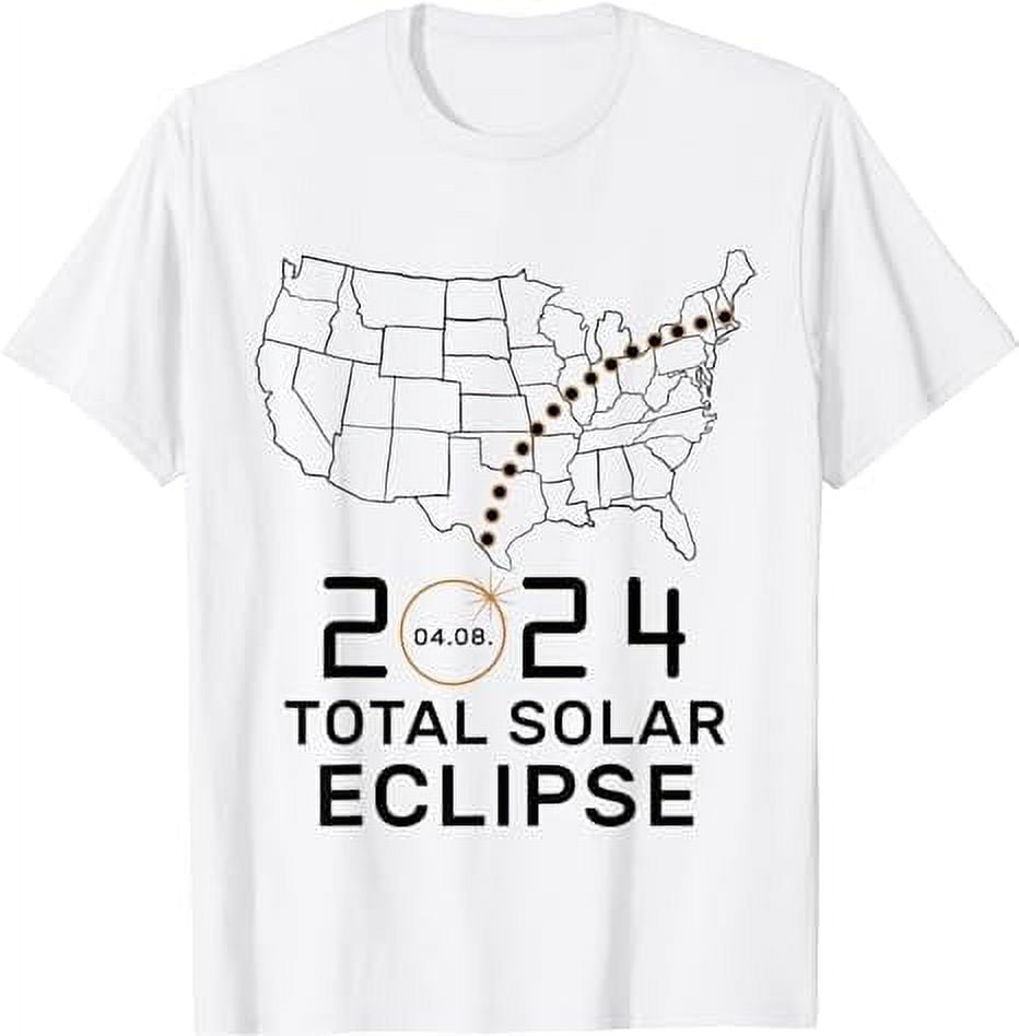 Solar Eclipse April 8 2025 Usa map Total Solar Eclipse 2025 TShirt