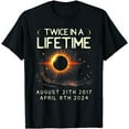 Solar Eclipse Astronomy Twice in Lifetime 2024 Solar Eclipse TShirt M