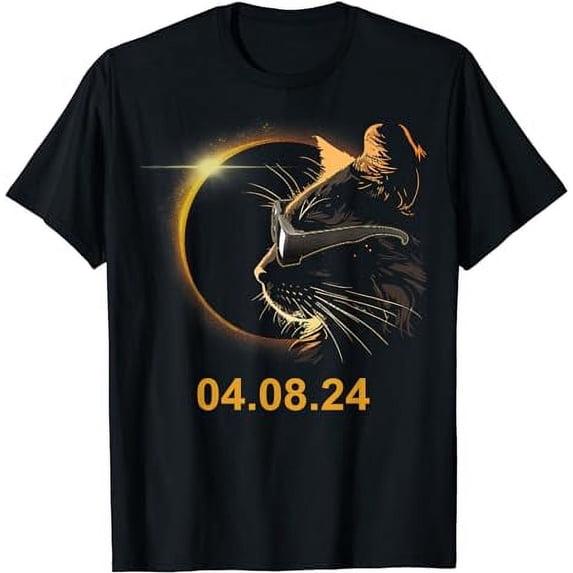 Solar Eclipse Cat Solar Eclipse Glasses Cat T-Shirt