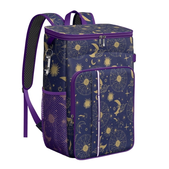 Solar Eclipse Cooler Backpack - Steampunk & Gothic Design, 20L Leakproof Picnic Backpack for Outdoor, Road Trips, Parties, Families