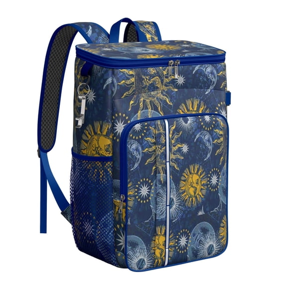 Solar Eclipse Cooler Backpack - Steampunk & Gothic Design, 20L Leakproof Picnic Backpack for Outdoor, Road Trips, Parties, Families