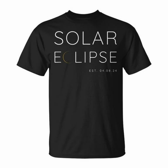 Solar Eclipse Established April 8 2024 T-Shirt – Vintage Celestial Event Graphic Tee for Men Women Kids, Classic Eclipse Design Celebrating April 8, 2024, Perfect Gift for , Size 2XL, Color Black