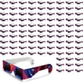 thumbnail image 1 of Solar Eclipse Glasses 100 pack - 2024 CE and ISO Certified American Design Safe Shades for Direct Sun Viewing - MedicalKingUsa, 1 of 6