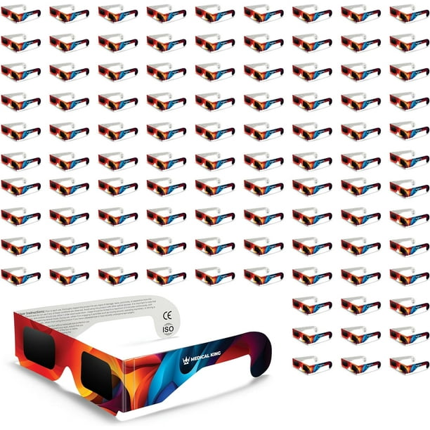 Solar Eclipse Glasses 1000 pack 2024 CE and ISO Certified Multicolor