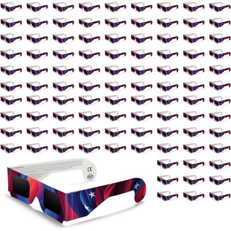 Solar Eclipse Glasses 1000 pack - 2024 CE and ISO Certified Safe Shades for Direct Sun Viewing approved MedicalKingUsa