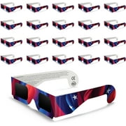 Solar Eclipse Glasses 20 pack - 2024 CE and ISO Certified  American Design Safe Shades for Direct Sun Viewing - MedicalKingUsa
